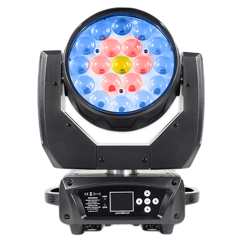 19x15w Rgbw 4in1 Led Moving Head Zoom Beam Wash Stage Lighting Beam Led Moving Head Light