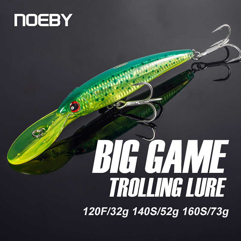 NOEBY 140mm 52g Artificial Minnow Lures Fishing Hard Bait Wobbler Bass Stick Baits Long Lip Minnow Isca for Tuna, Trout, GT