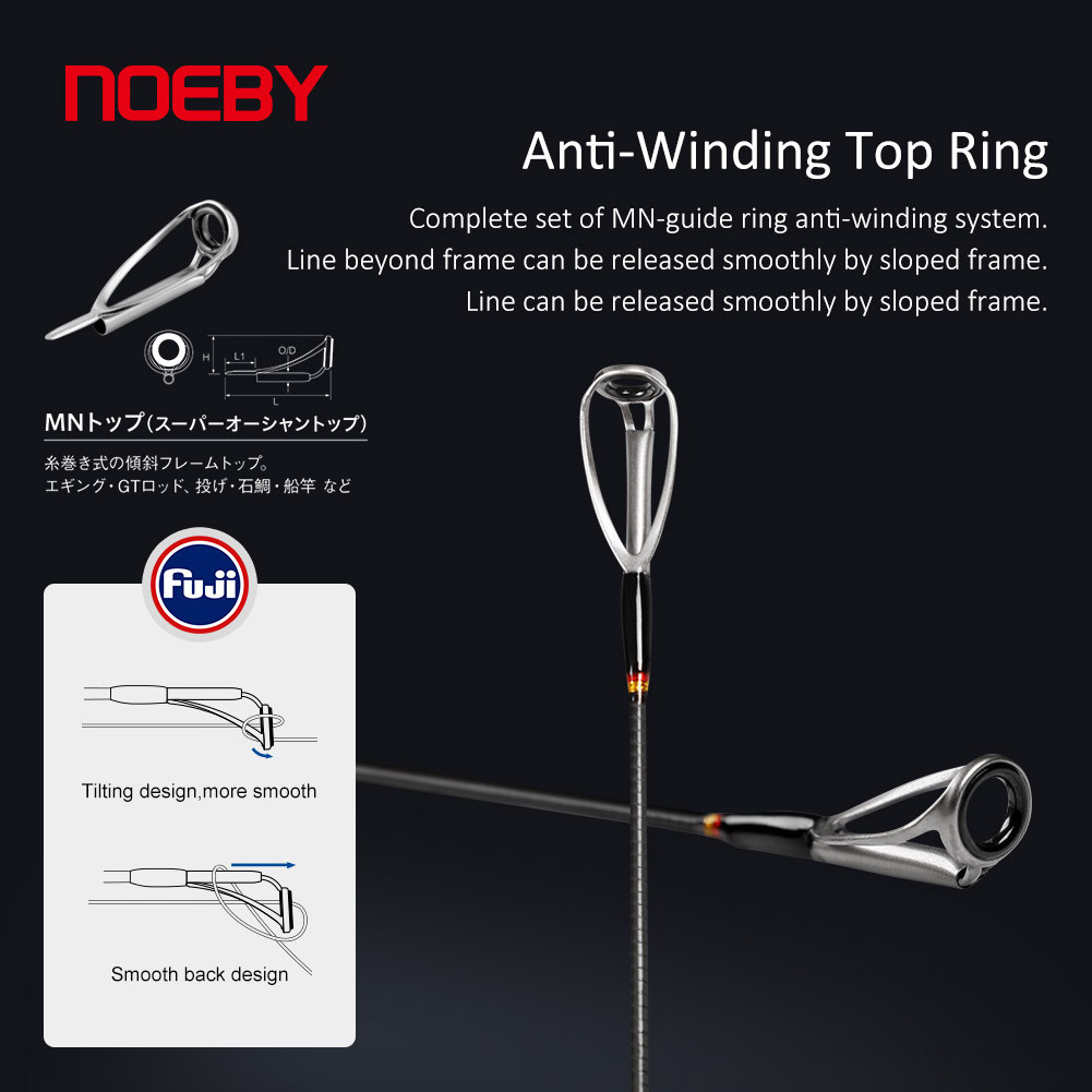 Noeby 2.7m Saltwater Carbon Fishing Rod Blanks japan fuji guides rod