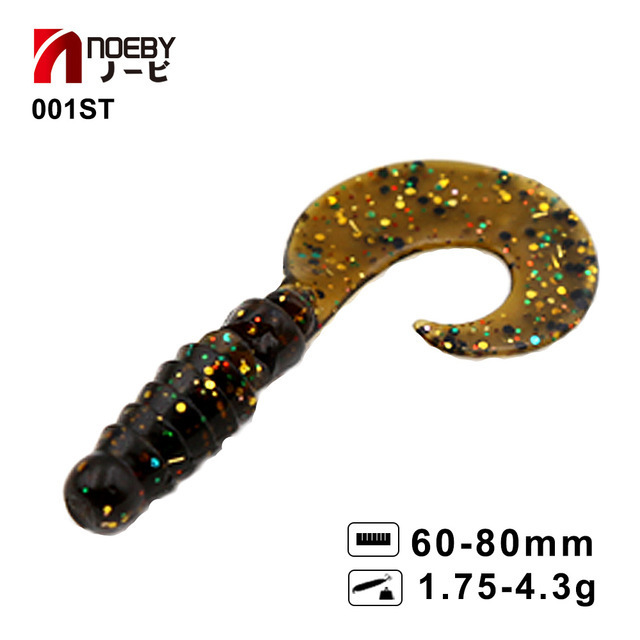 NOEBY fishing freshwater other Spinner Shad 60mm 80mm soft silicone bass peche lures