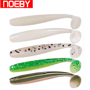 NOEBY Fishing Soft Lures S3118 Soft Baits 5/7/10cm T-Tail Soft Worm Artificial Baits 10 Colors Silicone Fishing Baits