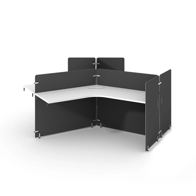 Customized wooden ergonomic modular office project standing desk workstation black office desk