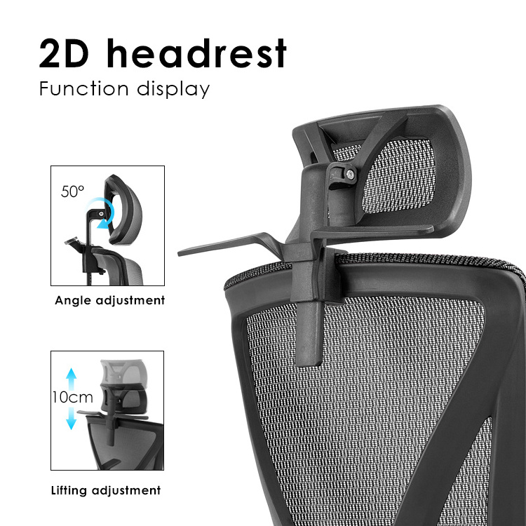 Free Sample Office chairs china high back full mesh chair sillas de oficina with adjustable headrest ergonomic office chair