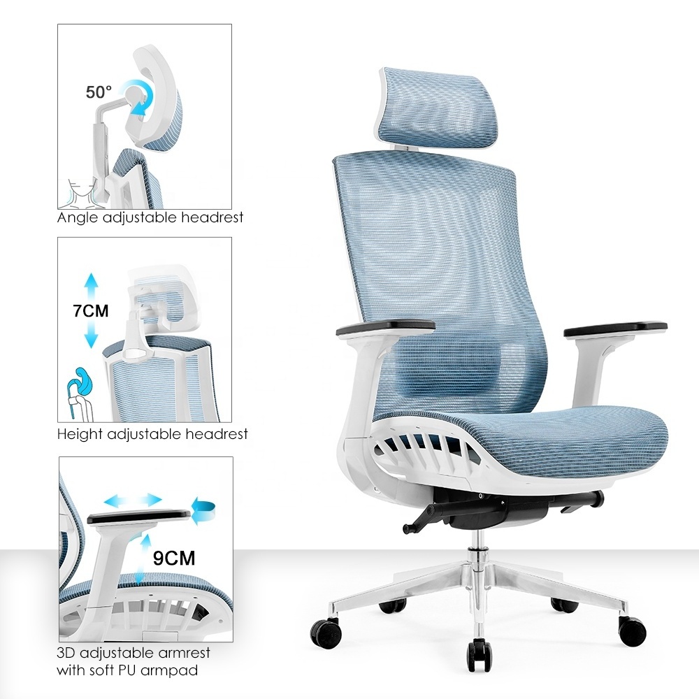 Foshan office high chairs with lumbar support silla de oficina computer ergonomic chair office