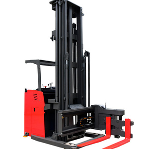 1.5 Ton Narrow Aisle 3 Way 7 Meters High Lifter Truck Electric Pallet Stacker Forklift