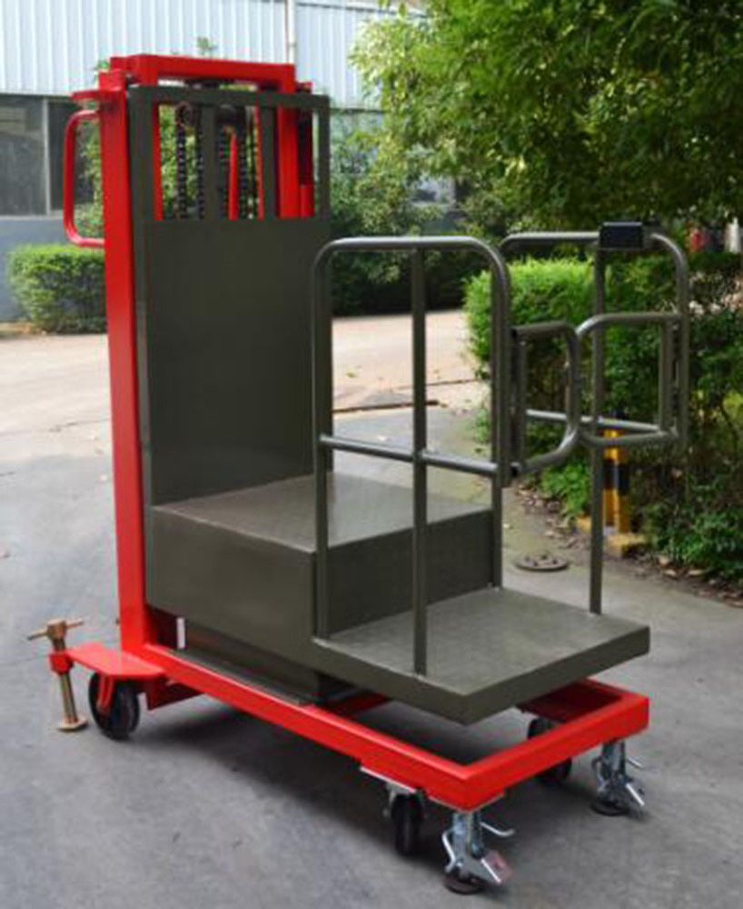 300 kg  electric stair climbing trolley  semi-electric self-load order picker forklift