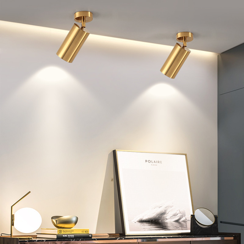 Luxury indoor golden lighting G10 wall light led spotlight ceiling hotel showroom cafe ceiling spotlight