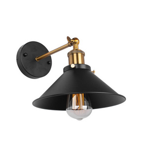 American industrial iron decorative wall lamp adjustable arm swing corner lighting wall lamp