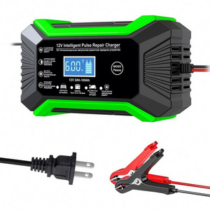 Factory Wholesale Car Battery Charger Portable Motorcycle Battery Chargers 12 Volt 1.8 Amps General High Power Pulse For Solar