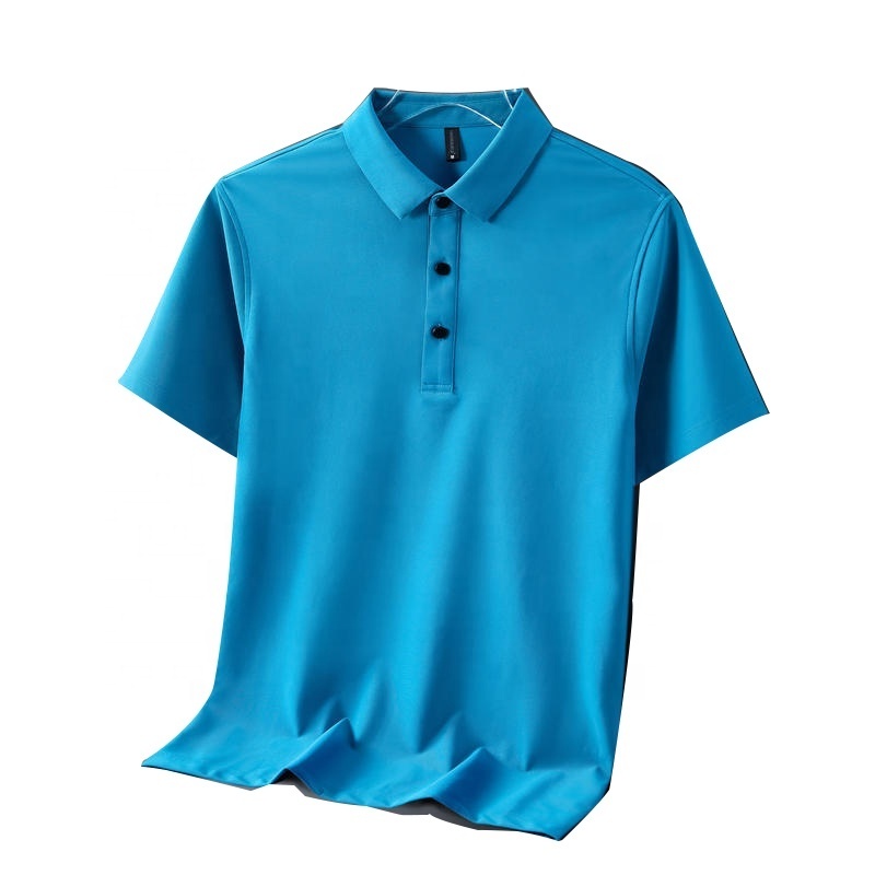 OEM Wholesale High Quality Golf Polo Shirts Mens Nylon Spandex Breathable Dry Fit Custom Embroidery Printing Polo Shirts