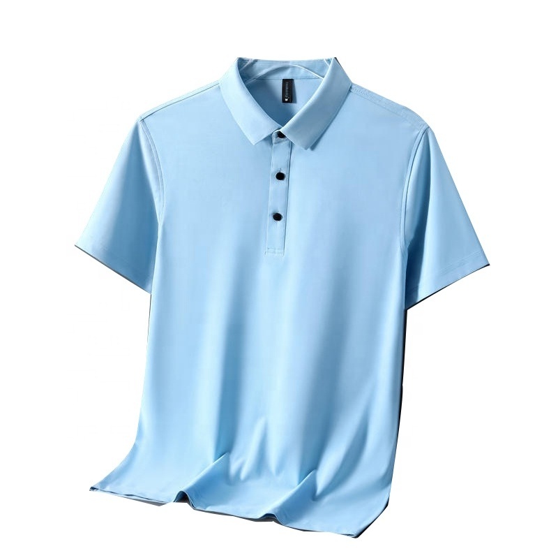 OEM Wholesale High Quality Golf Polo Shirts Mens Nylon Spandex Breathable Dry Fit Custom Embroidery Printing Polo Shirts