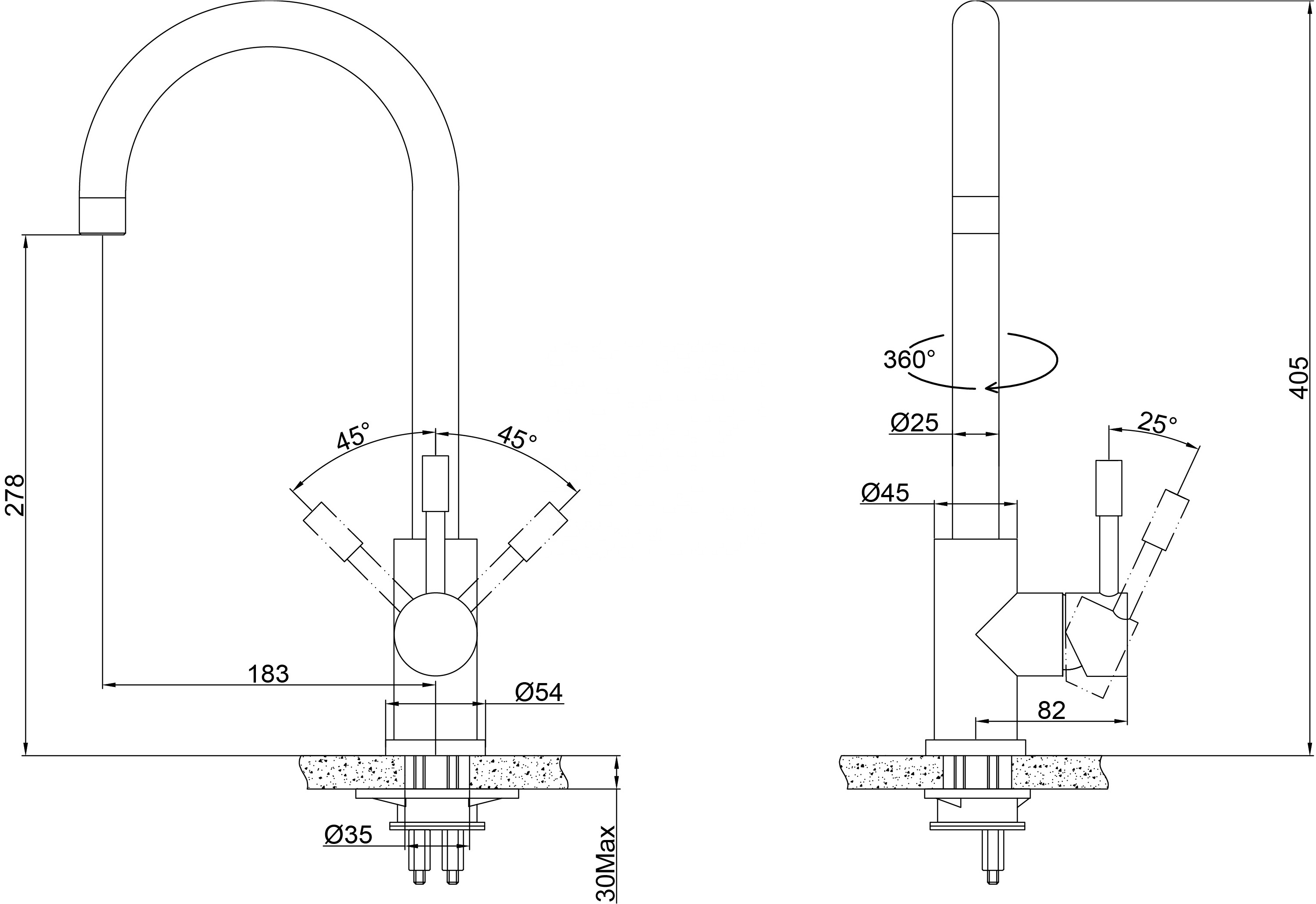 Traditional Goose neck 304 316 Solid Stainless Steel Kitchen tap/ lead free Health Water Mixer faucet