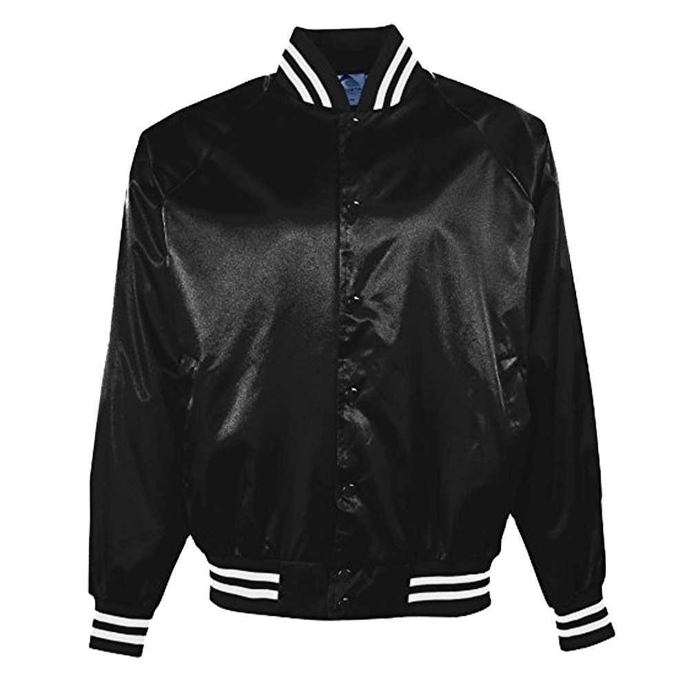 Custom 100% Satin Polyester Varsity Jackets Waterproof Satin Men's Jackets Nylon Varsity Jackets