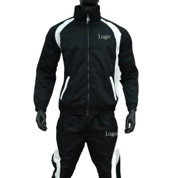 Nylon /Polyester Tracksuit Nylon Jogger Set Two Piece Fashionable Zipper Nylon Men's Hoodies & Sweatshirts