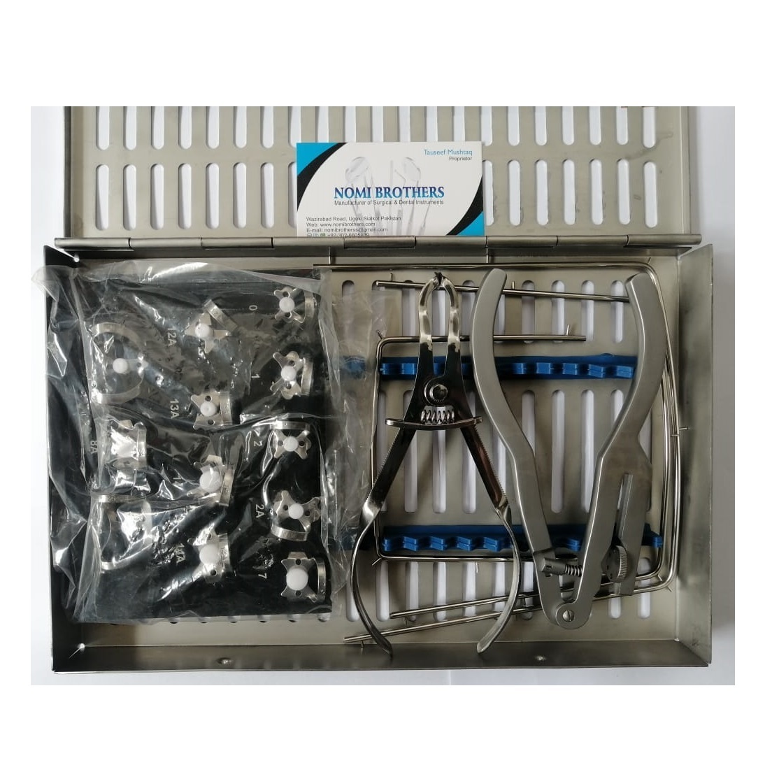 Rubber Dam Starter Kit with sterilization Stainless Steel Box