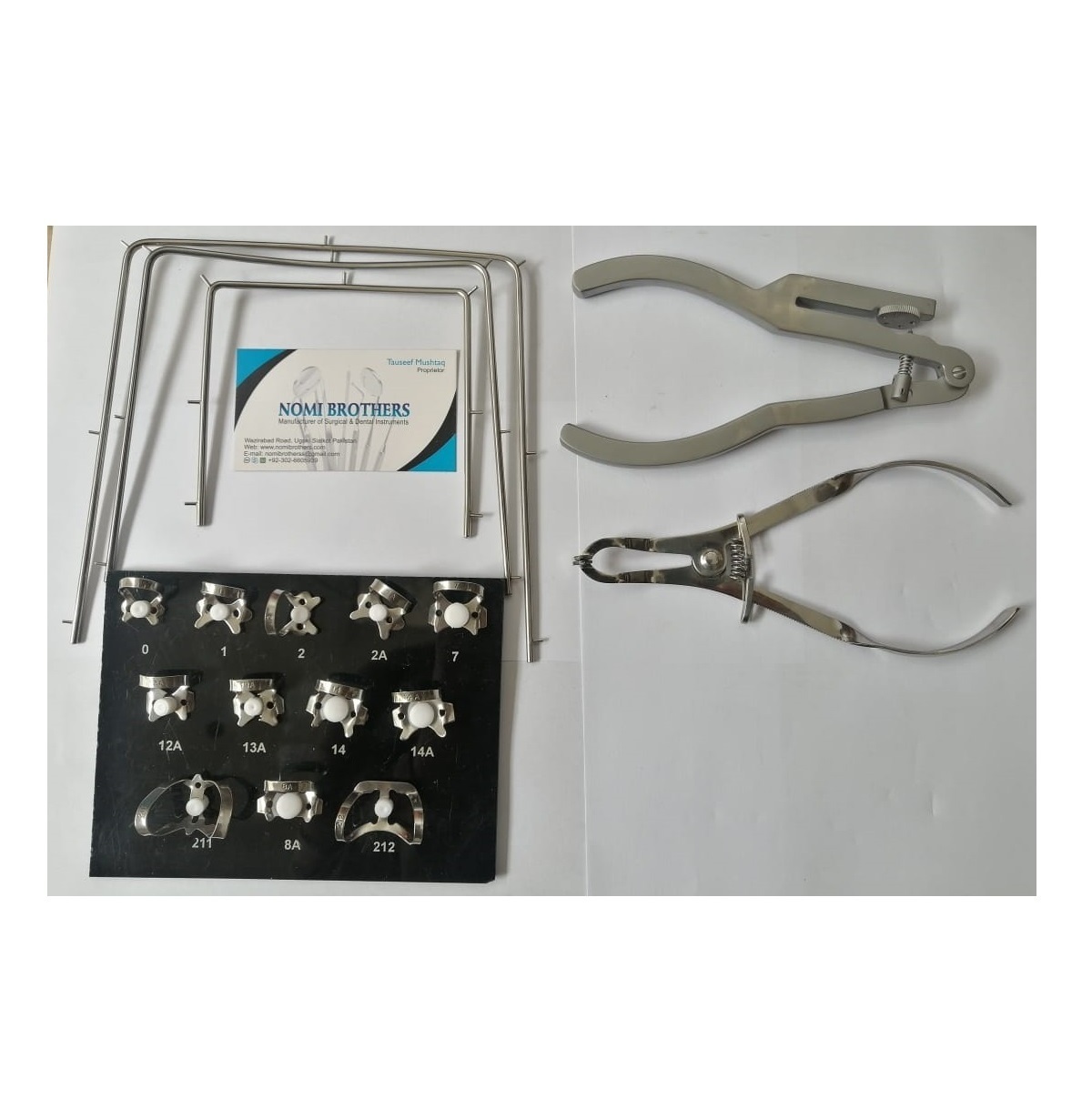 Rubber Dam Starter Kit with sterilization Stainless Steel Box