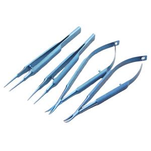 Titanium microsurgery microsurgical instruments scissors instruments Kit for needle holder forceps