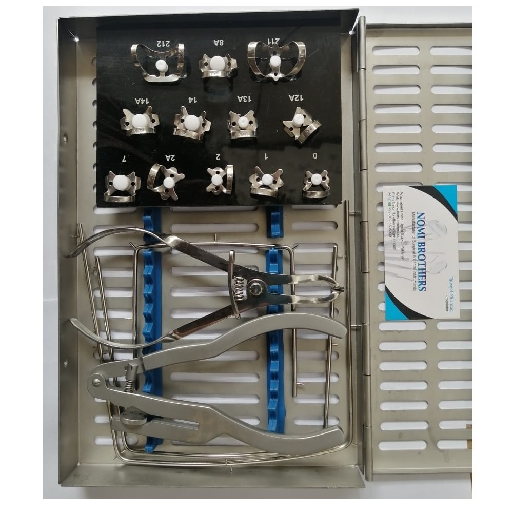 Rubber Dam Starter Kit with sterilization Stainless Steel Box