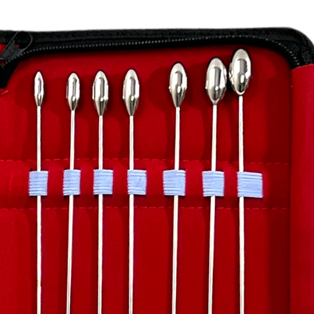 Surgical Bakes Rosebud Urethral Sounds Dilator Set 13 Pieces Set 1mm to 13mm Stainless Steel