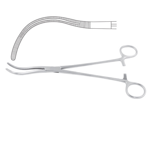 Professional High Quality Guyon Kidney Pedicle Clamp Forceps Hot Selling Stainless Steel Made Wholesale 23.5cm