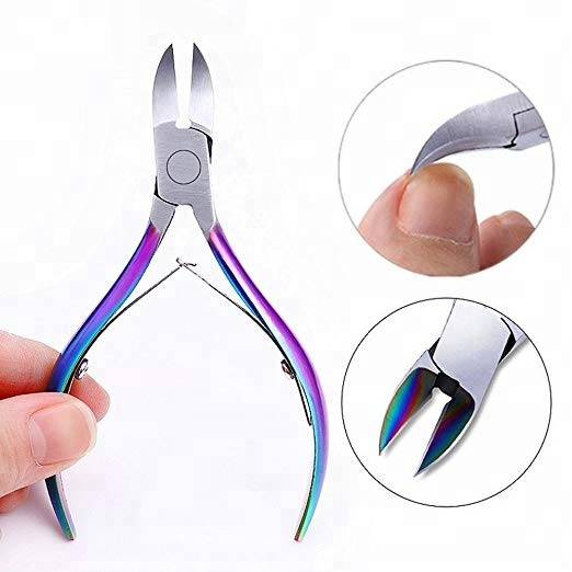 wholesale single use nail nippers Stainless Steel Cuticle Nipper 1/4 Jaw Cuticle Nipper Nail Clipper High Quality