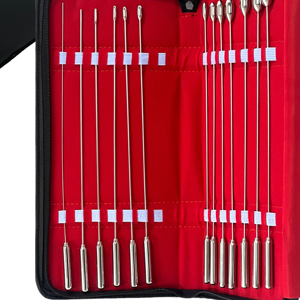 Surgical Bakes Rosebud Urethral Sounds Dilator Set 13 Pieces Set 1mm to 13mm Stainless Steel