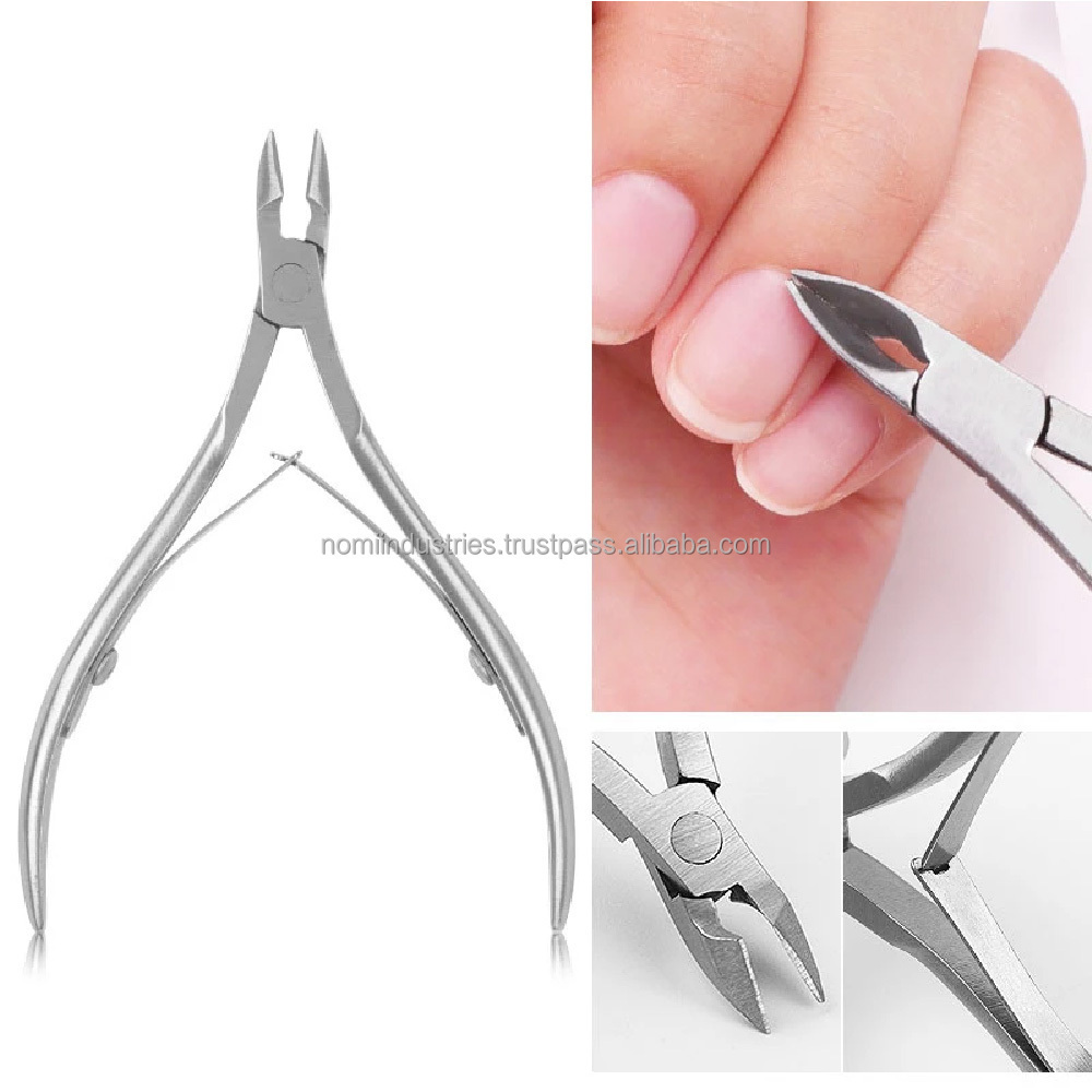 wholesale single use nail nippers Stainless Steel Cuticle Nipper 1/4 Jaw Cuticle Nipper Nail Clipper High Quality