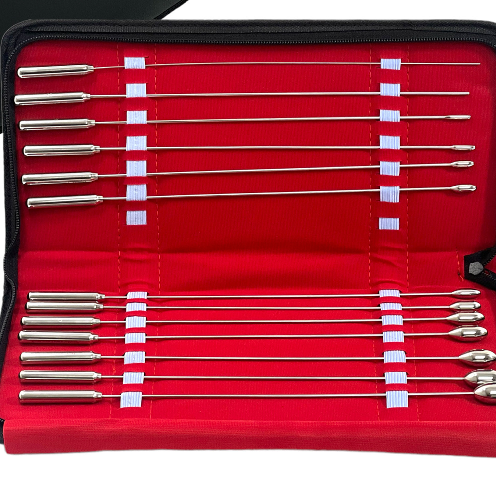 Surgical Bakes Rosebud Urethral Sounds Dilator Set 13 Pieces Set 1mm to 13mm Stainless Steel