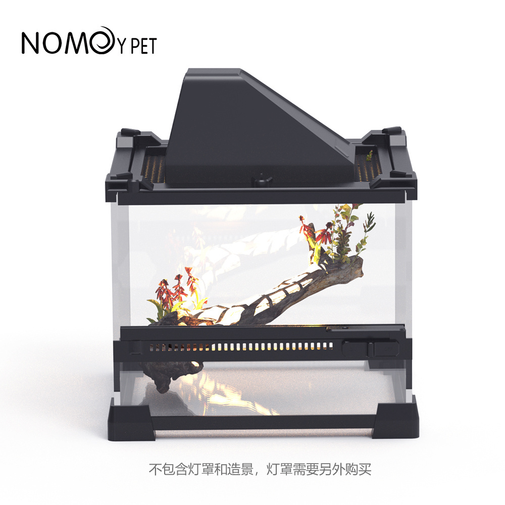 NOMOY PET new design single door glass reptile tank reptile terrarium display box with mesh top