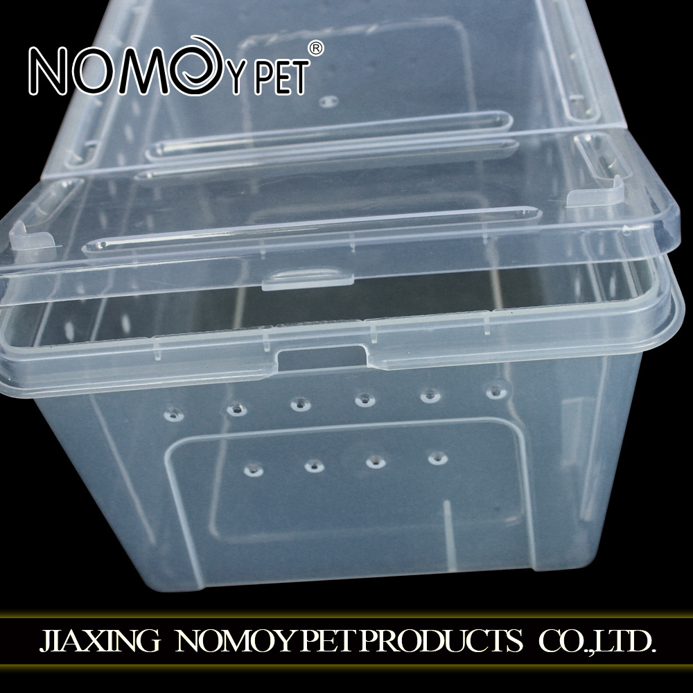 NOMOY PET high quality large size transparent pp plastic reptile breeding box snake rack cage H5