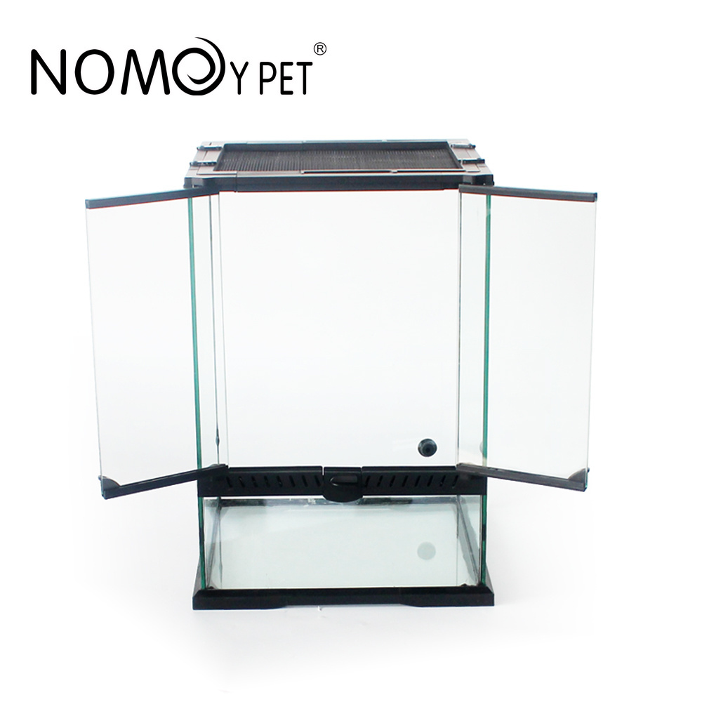 NOMOY PET Wholesale hot sale glass reptile terrarium reptile rainforest tank YL-01 L1 60*45*90 Vertical