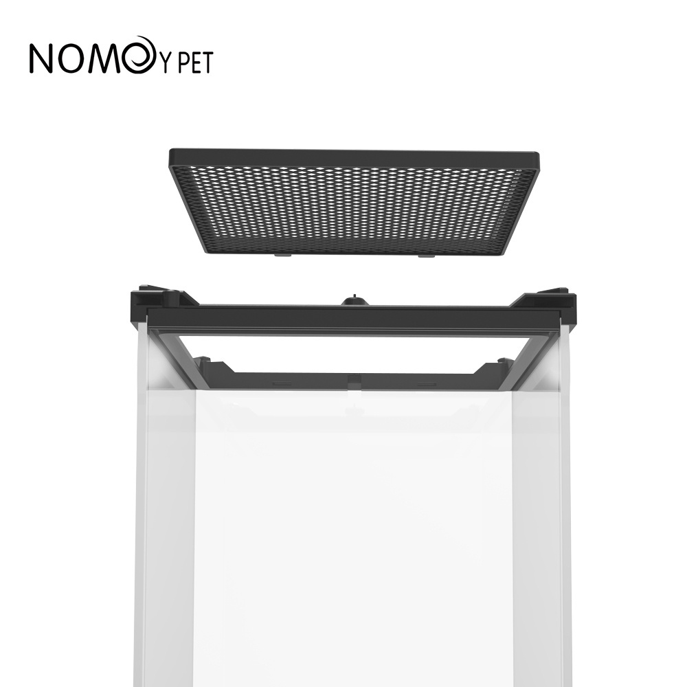 NOMOY PET new design single door glass reptile tank reptile terrarium display box with mesh top