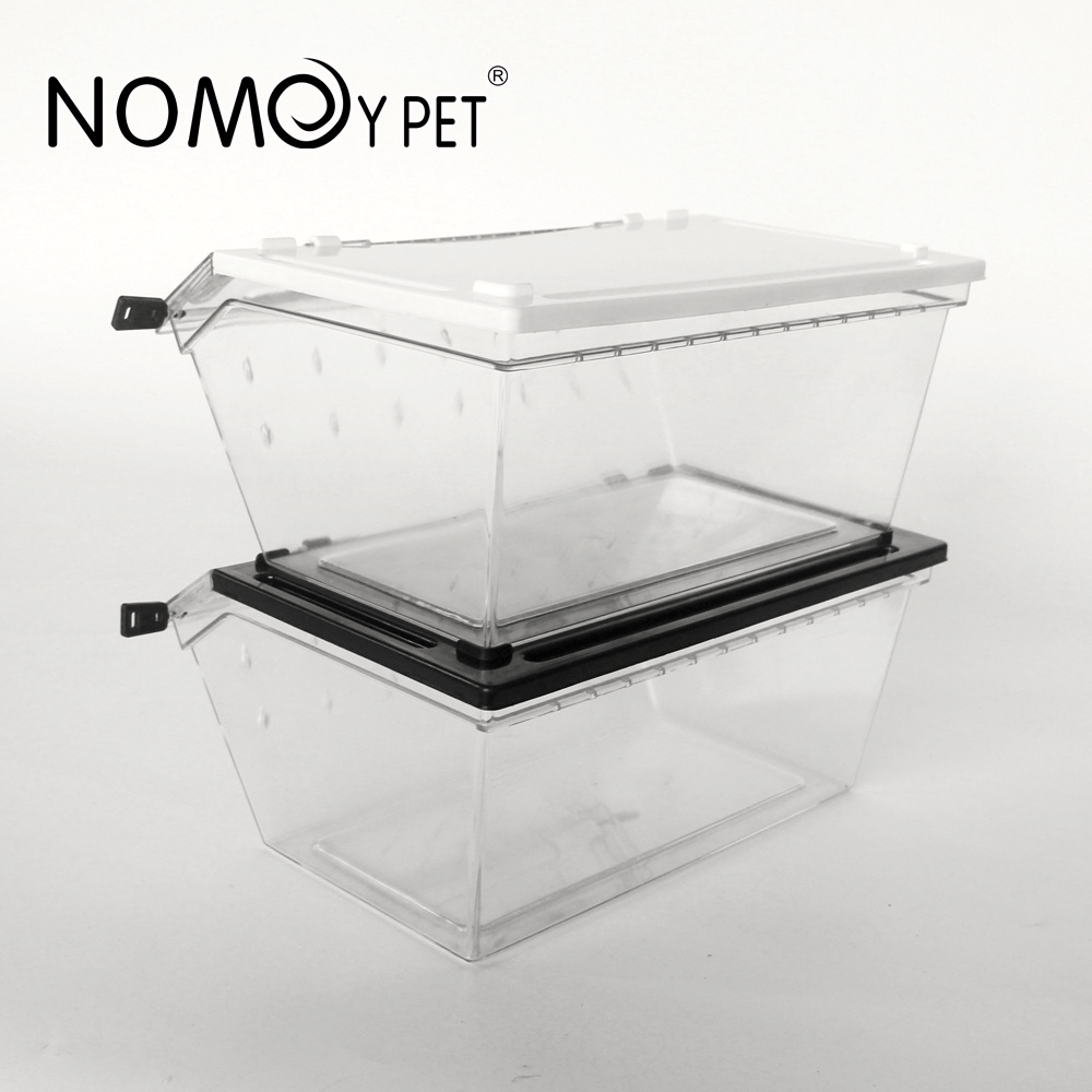 NOMOYPET High Quality Stackable Snake Tub Rack Reptile Breeding Box Habitat Plastic Cage