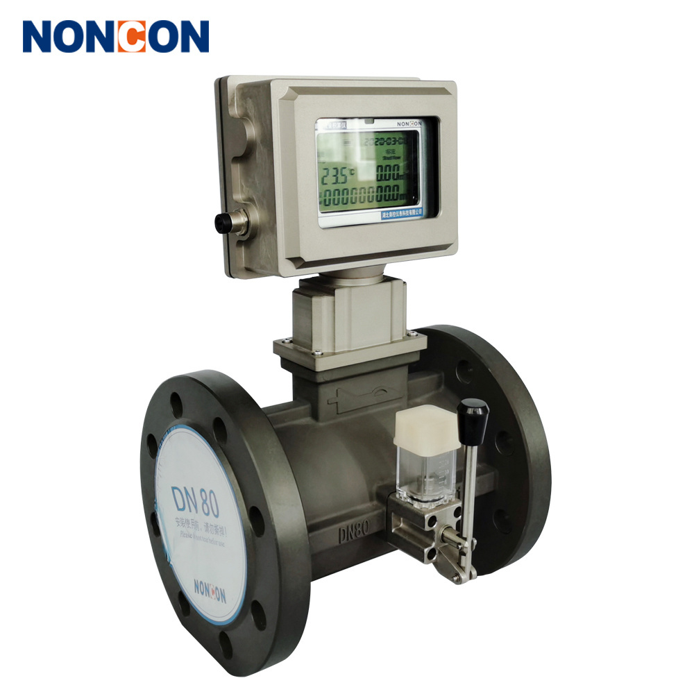 Cheap natural lpg gas turbine flow meter propane n2 nitrogen compressed air gas flow meter with LCD 4-20mA output