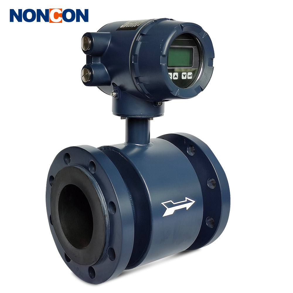 DN65 Flange boss type magnetic flow water meter conductive acid alkali liquid sewage METER