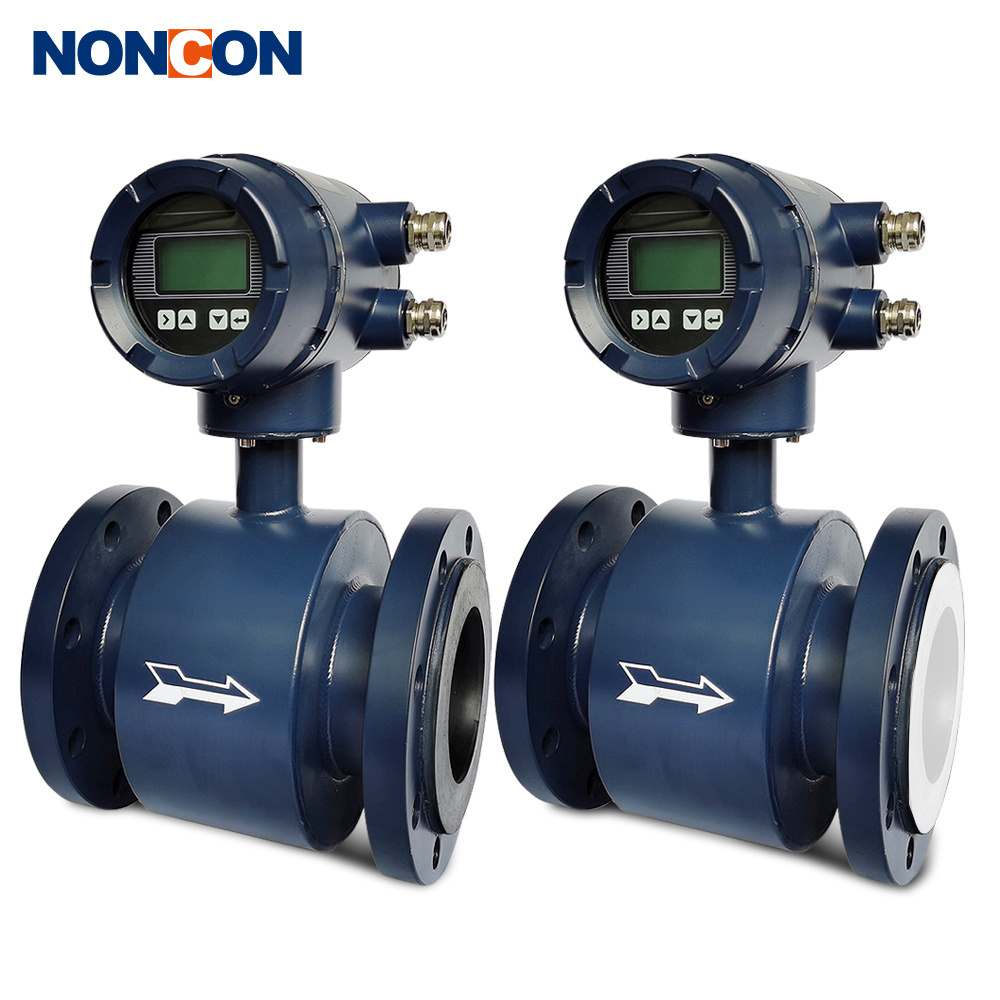 DN65 Flange boss type magnetic flow water meter conductive acid alkali liquid sewage METER