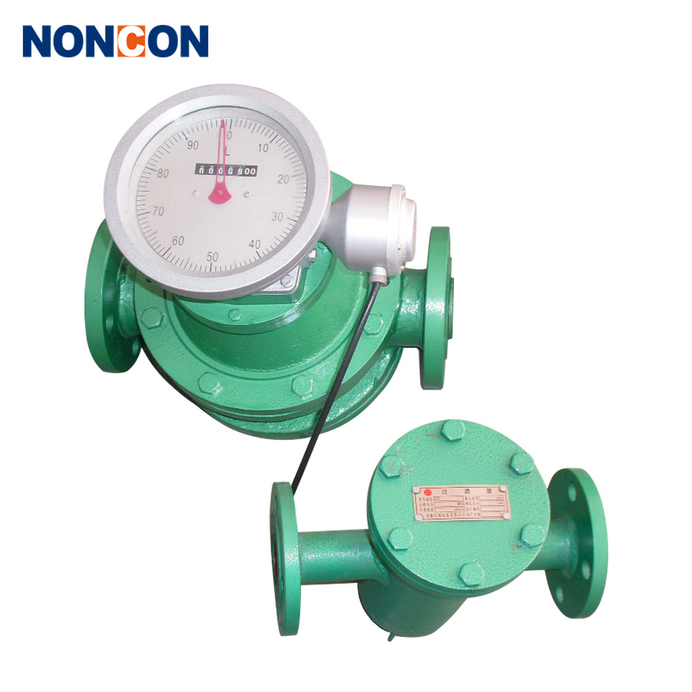 High temperature High viscosity positive displacement bunker oil oval gear flow meter vegetable oil elliptical flowmeter