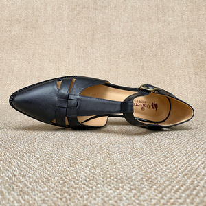 Universe P129 Cow Leather Pointed Toe Ladies Black Loafer Factory  Handmade Genuine Leather Dress Shoes