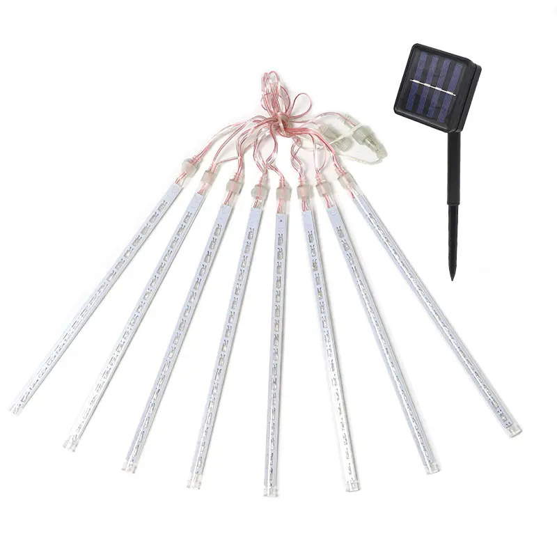 Solar Christmas Lights Solar Meteor Shower Lights Outdoor Waterproof Solar Icicle Falling Rain Lights