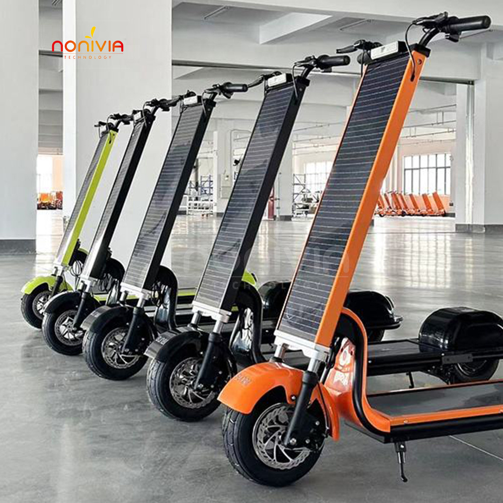 Weak Lightnew Waterproof solar power scooter 2 solar panels generate electricity scooter 350W 25km/h solar energy scooter