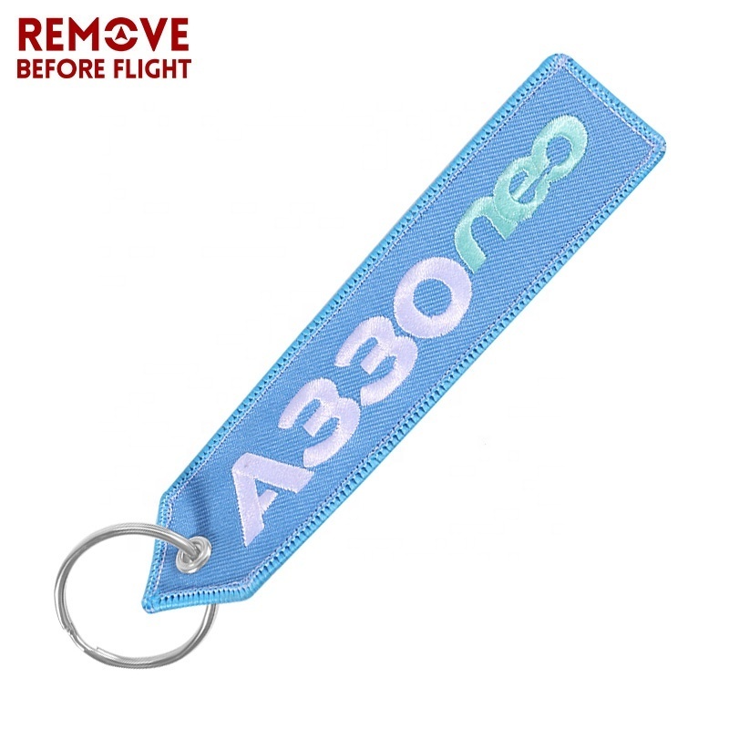 REMOVE BEFORE FLIGHT Embroidered Keychain AIRBUS Keychains BOEING Key Tag BELUGAXL Luggage Tag Embroidery Keychain