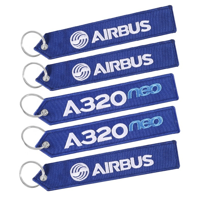 REMOVE BEFORE FLIGHT Embroidered Keychain AIRBUS Keychains BOEING Key Tag BELUGAXL Luggage Tag Embroidery Keychain