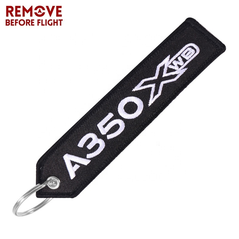 REMOVE BEFORE FLIGHT Embroidered Keychain AIRBUS Keychains BOEING Key Tag BELUGAXL Luggage Tag Embroidery Keychain