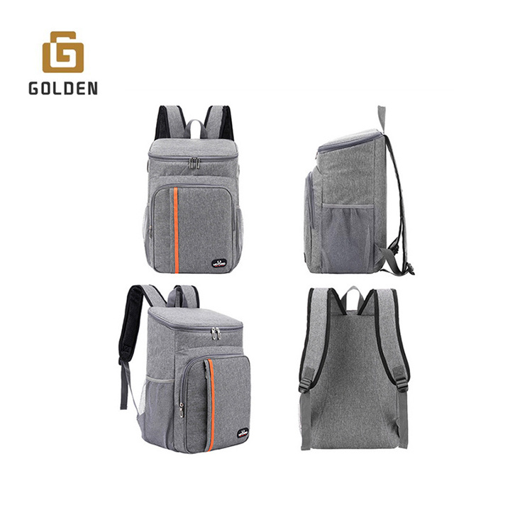 Golden Waterproof Cooler Backpack Rucksack Picnic Bag With Cooler Compartment