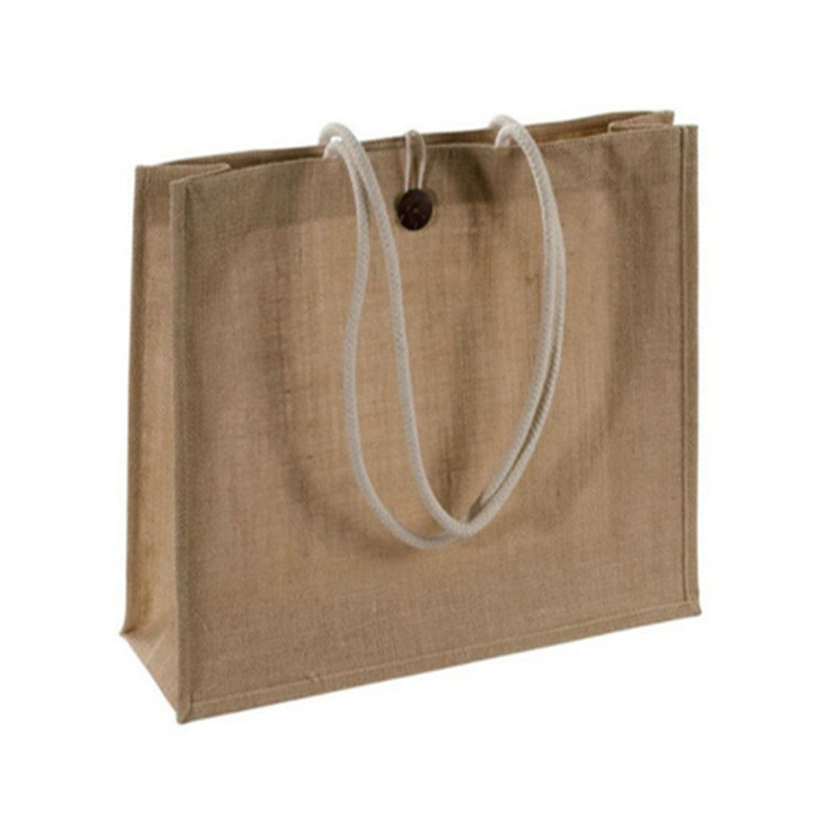 100% Full Inspection Jute Shopping Tote Bag Shopping Jute Small Round Rice Custom Plan Jute Bag For Women