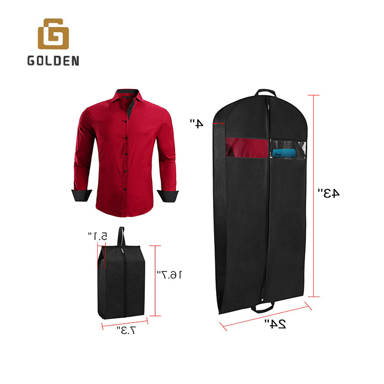 Golden New Design Large Capacity Travel Women Men Garment Bags Custom Logo Garment Duffle Bag Dance Bags With Garment Rack