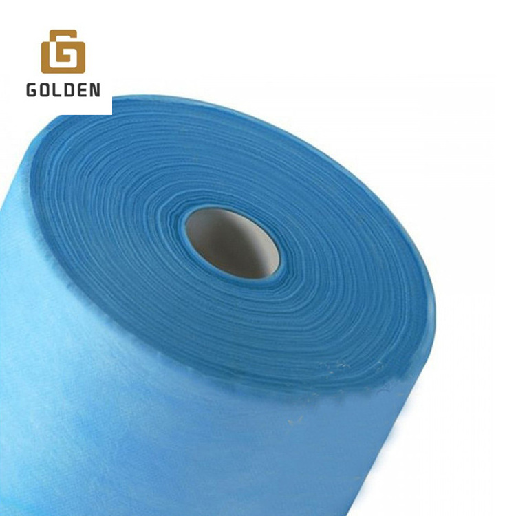 Golden Meltblown Spunbonded Nonwoven Rolls Polypropylene Recyclable Hydrophilic Material Shoe Cover PP Spunbond Non Woven Fabric