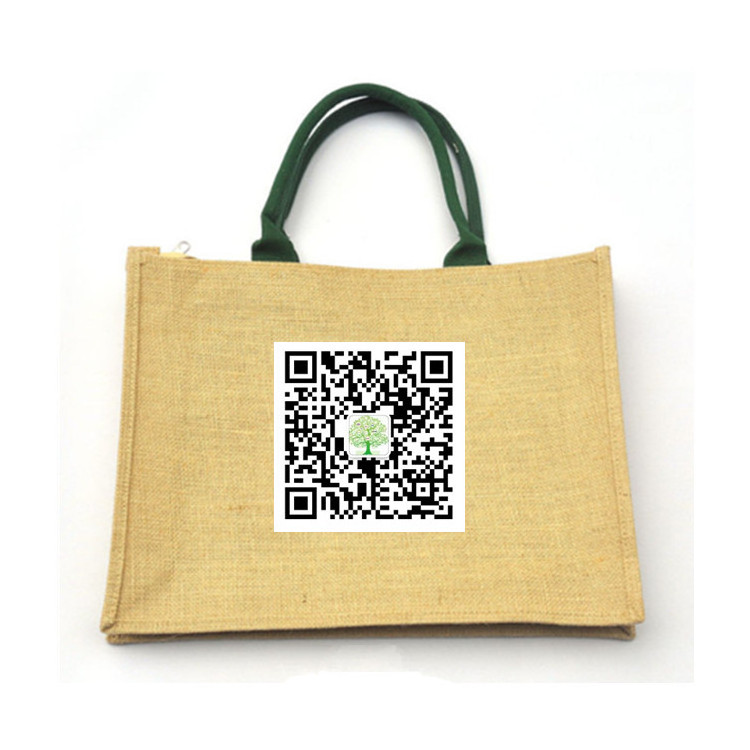 100% Full Inspection Jute Shopping Tote Bag Shopping Jute Small Round Rice Custom Plan Jute Bag For Women