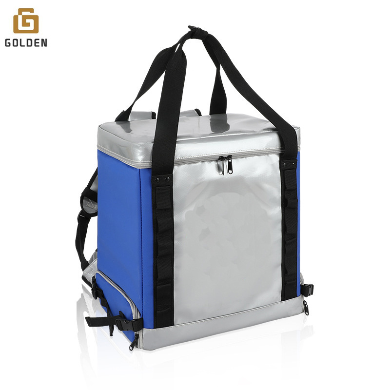 Golden Waterproof Cooler Backpack Rucksack Picnic Bag With Cooler Compartment