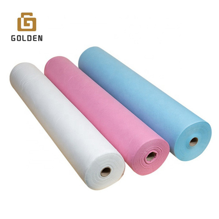 Golden Meltblown Spunbonded Nonwoven Rolls Polypropylene Recyclable Hydrophilic Material Shoe Cover PP Spunbond Non Woven Fabric